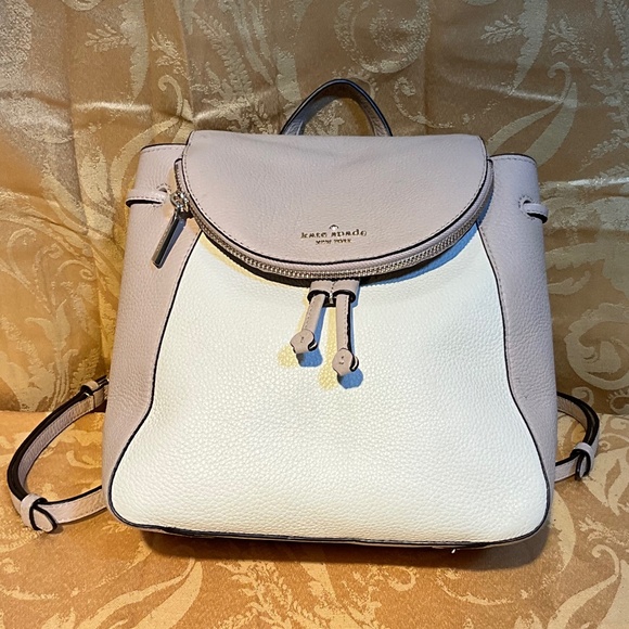 Kate Spade cream and putty backpack.   C3Ba - Picture 1 of 10